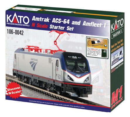 10710-2 Amtrak ACS-64 Amfleet Ⅰ) アムトラック KATO | Amtrak ACS-64 Amfleet I Starter Set | N Scale