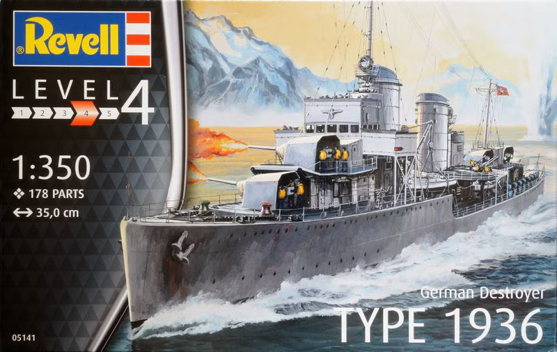 Revell German Destroyer Type 1936 1:350