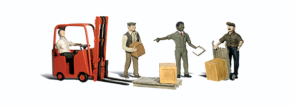 Woodland Scenics / Workers w/Forklift / O Scale