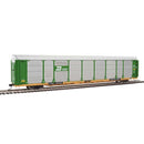 89' Thrall Bi-Level Auto Carrier - Ready To Run - Burlington Northern Rack, TTGX Flatcar