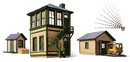 Walthers / Interlocking Tower, Speeder Shed, Shanty / HO Scale