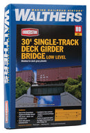 Walthers / 30' Single Track Railroad Deck Girder Bridge / HO Scale