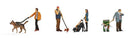 Walthers / People with Dogs / HO Scale
