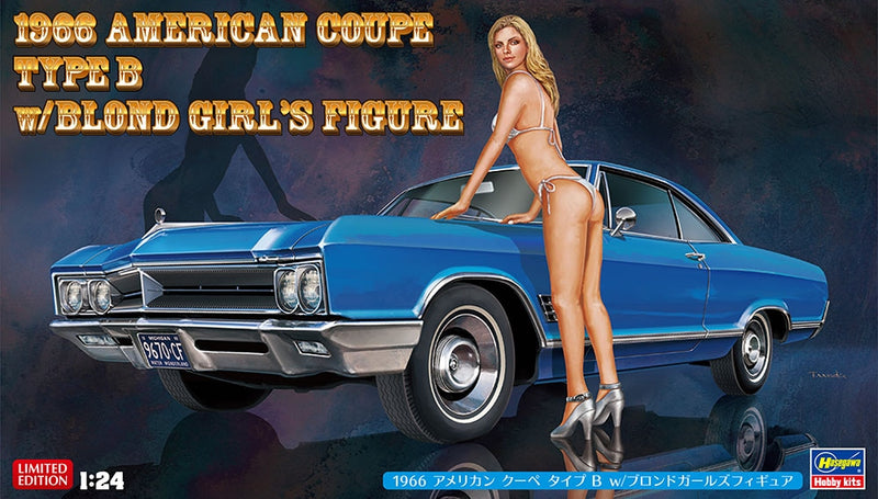 Hasegawa / 1966 American Coupe Type B w/Blond Girls Figure 1/24