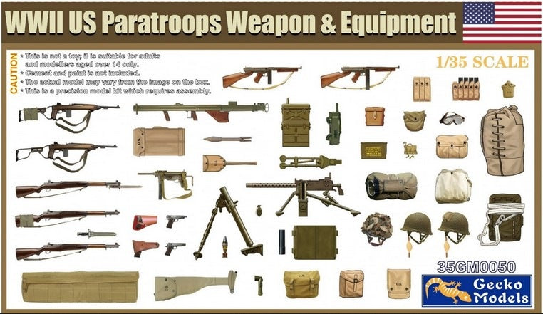 Gecko Models / WWII US Paratroops Weapons & Equipment  1/35