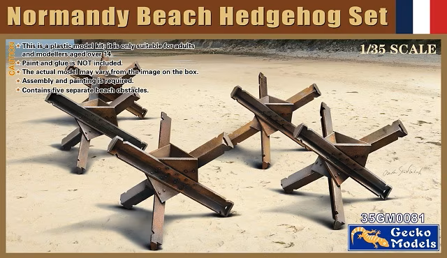 Gecko Models / Normandy Beach Hedgehog Set  1/35