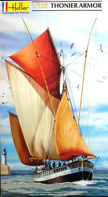Heller Thonier Armor – Maquette Bateau 1/125, 89 Pièces, Voilier De Pêche, Modèle Historique