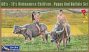 Gecko Models / 60's-70's Vietnamese Children, Puppy and Buffalo Set  1/35