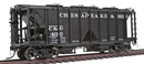 1958 Cubic Foot 2-Bay Covered Hopper w/Open Sides - Ready to Run -- Chesapeake & Ohio