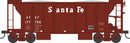 Bowser / 70-Ton 2-Bay Ballast Hopper with Side Chutes (Ballast Gates) - Ready to Run - Santa Fe (Boxcar Red, Cooper Lettering)