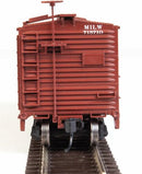 40' Single-Sheathed Composite ARA Boxcar with Murphy Ends - Ready To Run -- Milwaukee Road