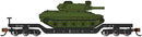 Atlas / 52' Depressed-Center Flatcar with Sheridan Tank - Ready to Run / N Scale