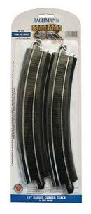 Bachmann / Curved Track w/Steel Rail & Black Roadbed - E-Z Track(R)