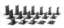 Bachmann / Graduated Pier Set - E-Z Track(R) 18 Pieces / HO Scale