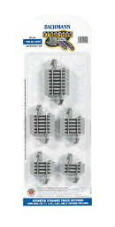 Bachmann / Connector Assortment - E-Z Track(R) Nickel Silver Rail & Gray Roadbed / HO Scale