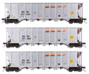 50' RD-4 Hopper 3-Pack - Ready to Run -- BNSF