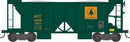Bowser / 70-Ton 2-Bay Ballast Hopper with Side Chutes (Ballast Gates) - Ready to Run - Maine Central