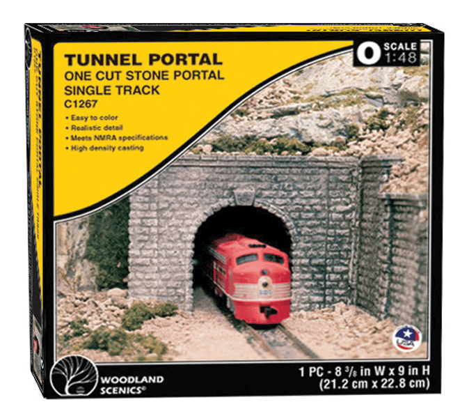 Woodland Scenics / Tunnel Portal, Cut Stone / O Scale