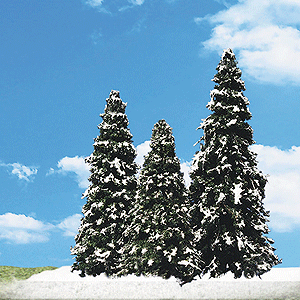 Woodland Scenics / Woodland Classic Trees(R) Ready Made - Snow Dusted