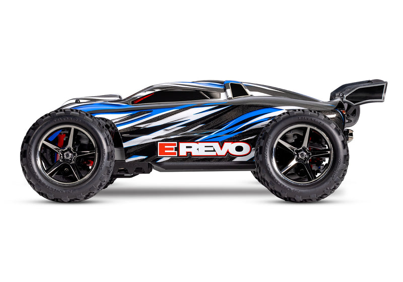 Traxxas - 1/16 Scale E-Revo: 4X4 Monster Truck w/USB-C (Blue)