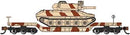Bachmann / 52' Depressed-Center Flatcar with Sheridan Tank - Ready to Run / N Scale
