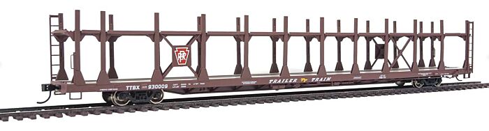 Walthers / 89' Flatcar w/Bi-Level Open Auto Rack - Ready to Run - Penn