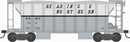 Bowser / 70-Ton 2-Bay Ballast Hopper with Side Chutes (Ballast Gates) - Ready to Run - Reading & Northern 114 (gray, white)