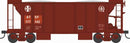 Bowser / 70-Ton 2-Bay Ballast Hopper with Side Chutes (Ballast Gates) - Ready to Run - Santa Fe (Boxcar Red, Q Logo)