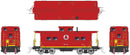 Rapido / Northeastern-Style Steel Caboose / Lehigh & New England 582 (red, yellow, white) - Ready to Run