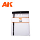 AK Interactive / Pavement Spike Brick Sheet 245 x 195mm / 9.64 x 7.68 “ TEXTURED STYRENE SHEET – 1 Unit