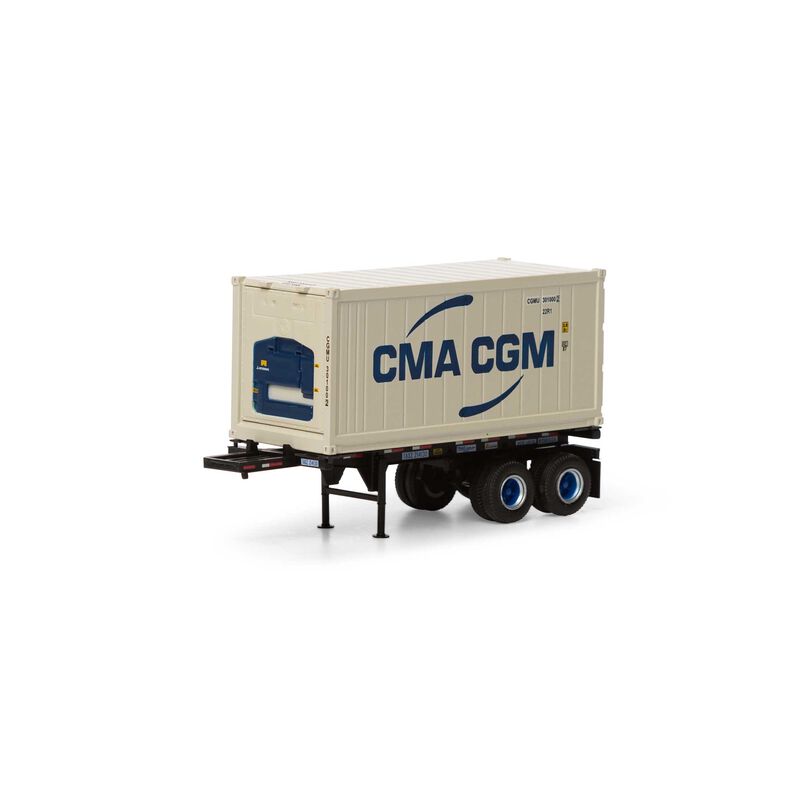 Athearn / RTR 20' Chassis w Reefer Container CMA.CGM / HO Scale