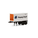 Athearn / HO RTR 20' Chassis w Reefer Container HLXU / HO Scale