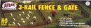 Atlas / HO 3-Rail Fence & Gate