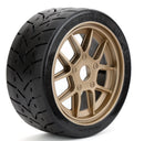 Powerhobby 1/8 Gripper 42/100 Belted Mounted Tires 17mm Gold Wheels V2