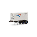 Athearn / HO, 20' Reefer Container with Chassis, CGM, AMCU, 270554 / HO Scale