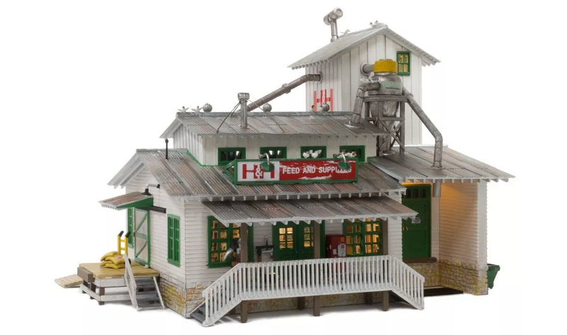 Woodland Scenics / H&H Feed Mill 2 Pcs / HO Scale