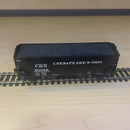 AAR Alternate Standard Offset-Side 2-Bay Open Hopper w/Arch End - Chesapeake & Ohio (black)