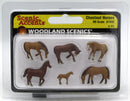 Woodland Scenics / Chestnut Horses / HO Scale