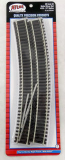 Atlas / HO Code 83 Nickel Silver Rail 24" Radius Curve (6)