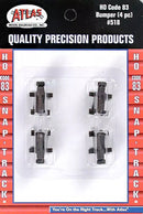 Atlas / HO Code 83 Nickel Silver Rail Bumper (4)pcs