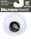 Walthers / HO Code 83/100 Terminal Joiners 2/pkg