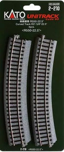 KATO / HO 550mm 21-5/8" Radius Curve 22.5-Degree (4)pcs