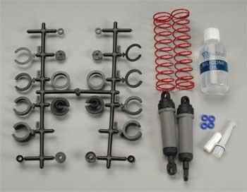 Traxxas - Ultra Shocks (grey) (xx-long) (complete w/ spring pre-load spacers & springs) (rear) (2)