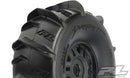 Dumont Paddle Sand/Snow Tires Mounted for ARRMA Mojave Front or Rear, Mounted on Black 17mm Wheels