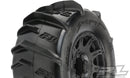 Dumont 3.8" Paddle Sand/Snow Tires Mounted for 17mm MT Front or Rear, Mounted on Raid Black 8x32 Removable Hex 17mm Wheels