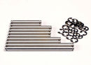 Suspension pin set stainless steel w E-clips