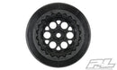 Showtime+ Wide SC / Standard SC 2.2"/3.0" Black Wheels for Losi 22S No Prep Drag Car, Slash 2wd and AE DR10 Rear & Slash 4x4 Front or Rear