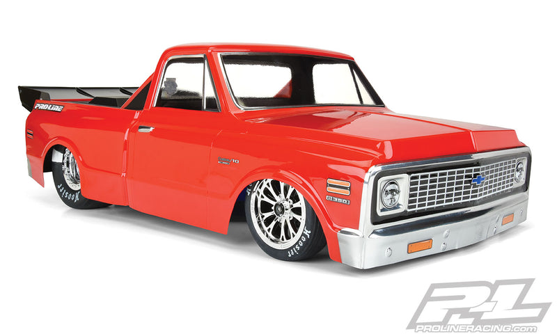 1972 Chevy C-10 Clear Body for Losi 22S No Prep Drag Car, Slash 2wd Drag Car & AE DR10 (with trimming)