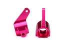 Steering blocks Rustler Stampede Bandit 2 6061-T6 aluminum pink-anodized 5x11mm ball bearings 4