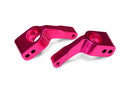 Stub axle carriers Rustler Stampede Bandit 2 6061-T6 aluminum pink-anodized 5x11mm ball bearings 4